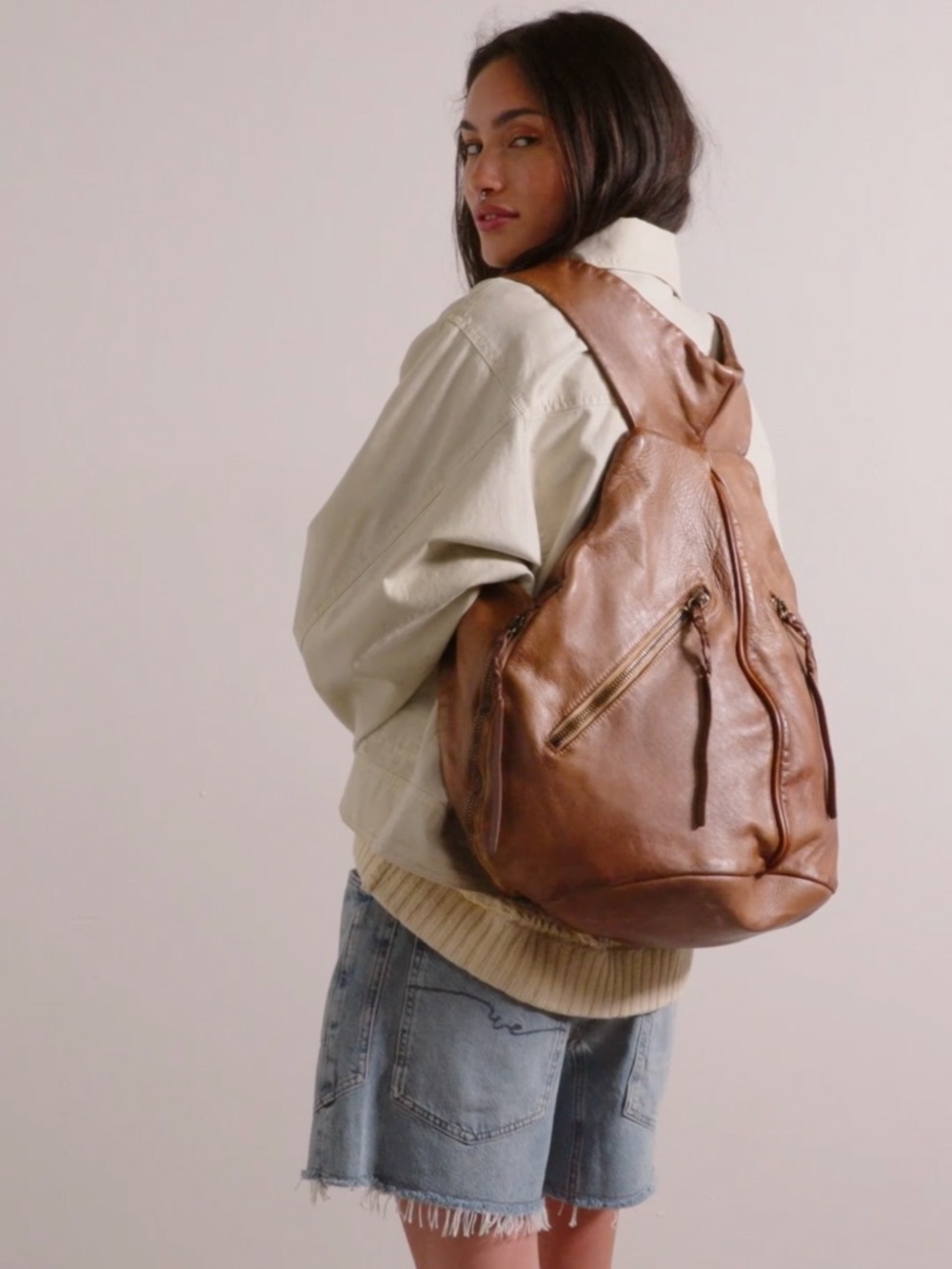 $798! Free People We The Free Bronko Backpack Caramel NEW